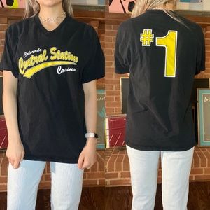 Vintage 90s Colorado Central Station Casino V-Neck USA Made Graphic Tee